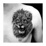 Rachelmarleytattoo - lion black and grey 1