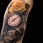 Rachelmarleytattoo - pocketwatch and roses 3