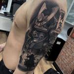 Steve_crane_tattoo_samurai_black_and_grey